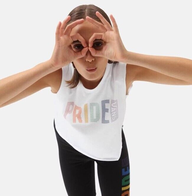 Vans Womens Pride Muscle Tank Top / White / RRP £22