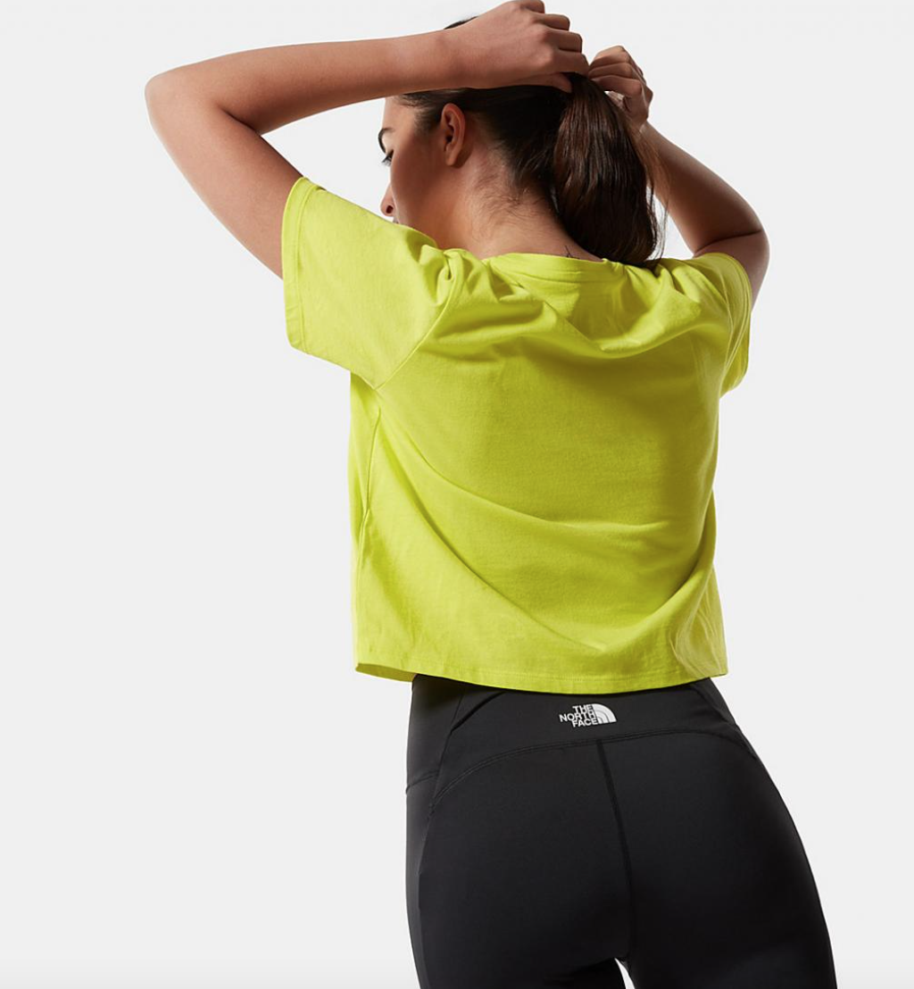 The North Face Womens Foundation Crop Tee / BNWT / Sulphur Spring Green / RRP£27