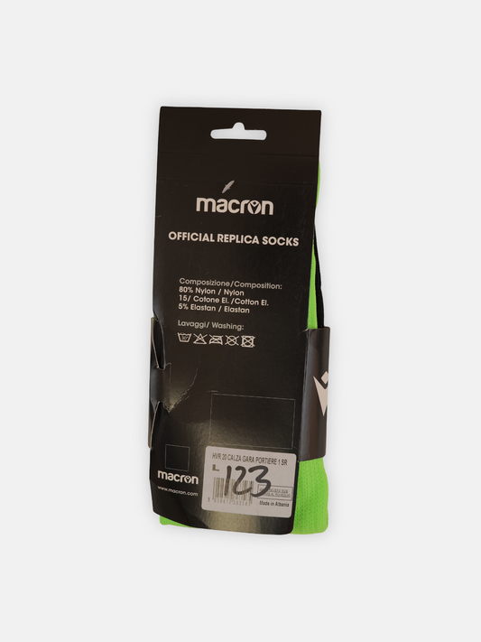 Macron Mens 2020-21 Hellas Verona Gk Football Socks / Green / RRP £14.99