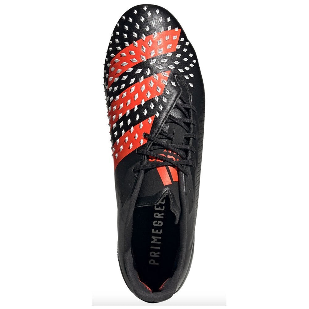 Adidas Men’s Predator Malice Low (FG) Rugby Boots / Black Red White / RRP £180