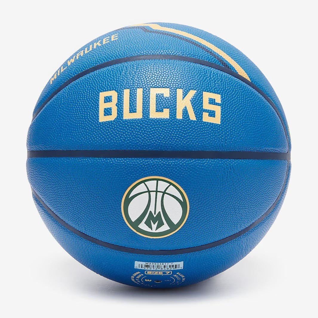 Wilson NBA Milwaukee Bucks City Collector Basketball / Royal Blue / RRP £110
