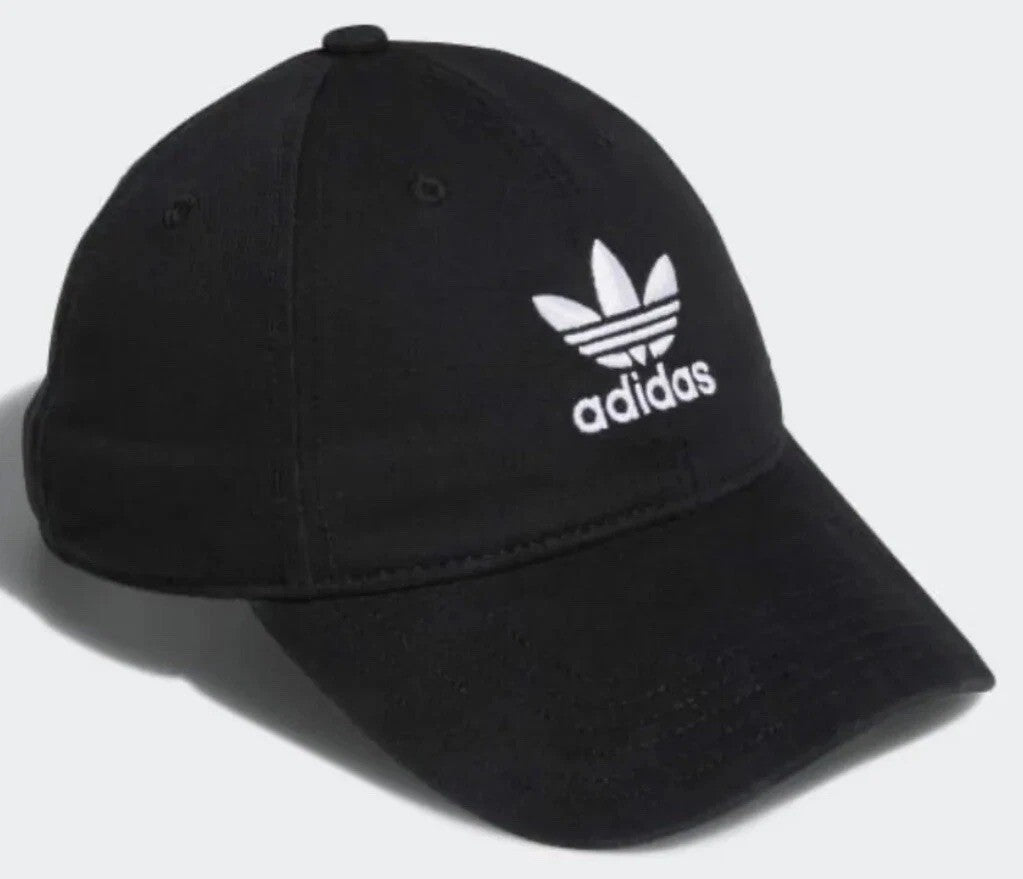 Adidas Adult Originals Relaxed Fit Strapback Cap / Black White / RRP £25
