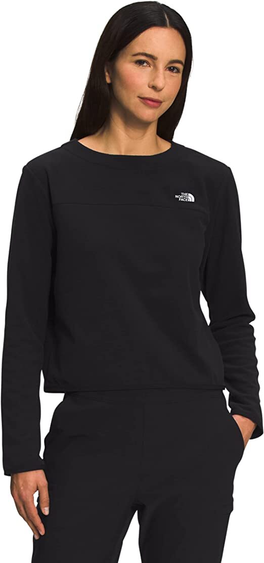 The North Face Women’s TKA Glacier Pullover Crew – TNF Black/TNF Black Top