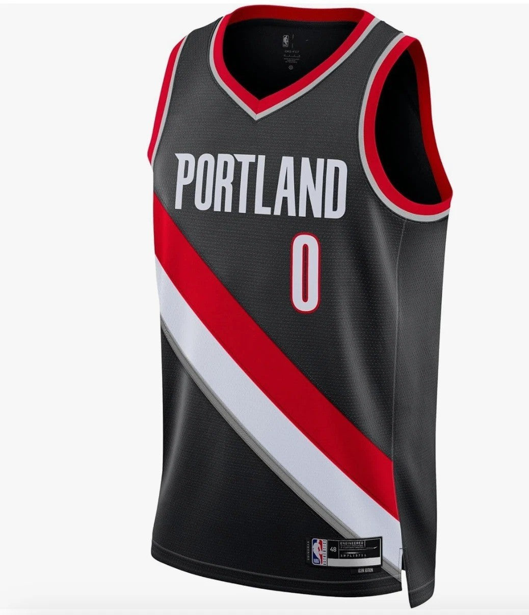 Nike Mens Portland Trail Blazers Blank Basketball Jersey / Black / RRP £90