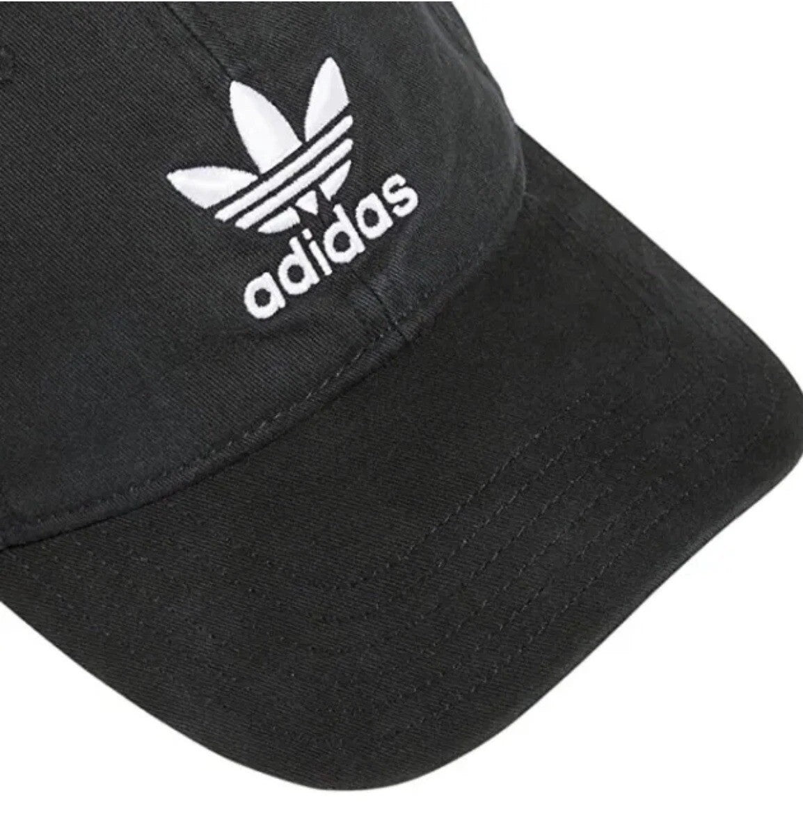 Adidas Adult Originals Relaxed Fit Strapback Cap / Black White / RRP £25