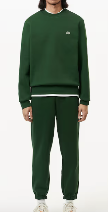 Lacoste Mens Fleece Crew Neck Sweatshirt / Pine Green / BNWT / RRP £109