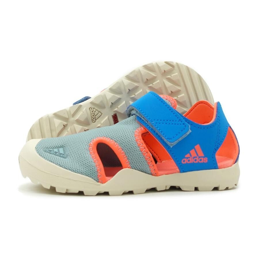 Adidas Kids Captain Toey Sandals / Grey Blue Orange / RRP £43