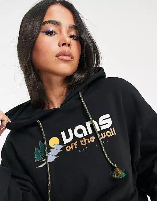 Vans Womens Coastal Logo Hoodie Jumper / Black / RRP £65
