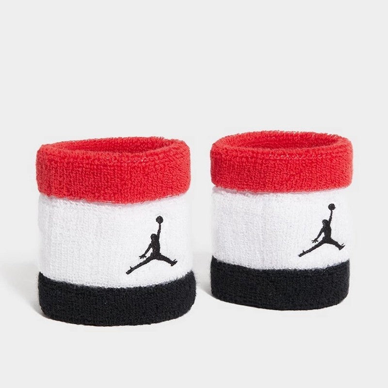 Nike Jordan Jumpman Logo Terry Wristbands / Black White Red / RRP £18