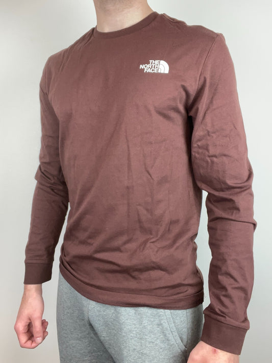The North Face Mens Long Sleeve Simple Dome Tee / Red / RRP £30