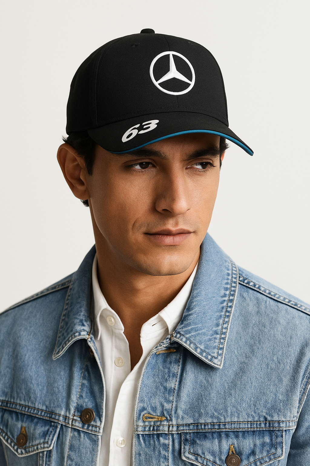 Mercedes Benz F1 Driver Hat / #GR63 / George Russell / Black / RRP £42