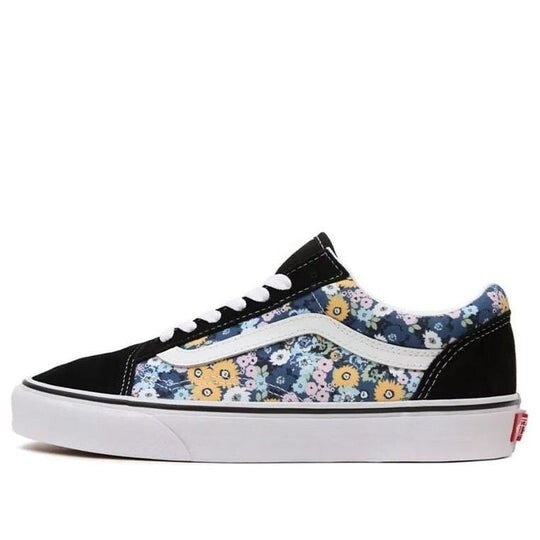 Vans Unisex Old Skool Trainers / Black Floral Blue / RRP £70