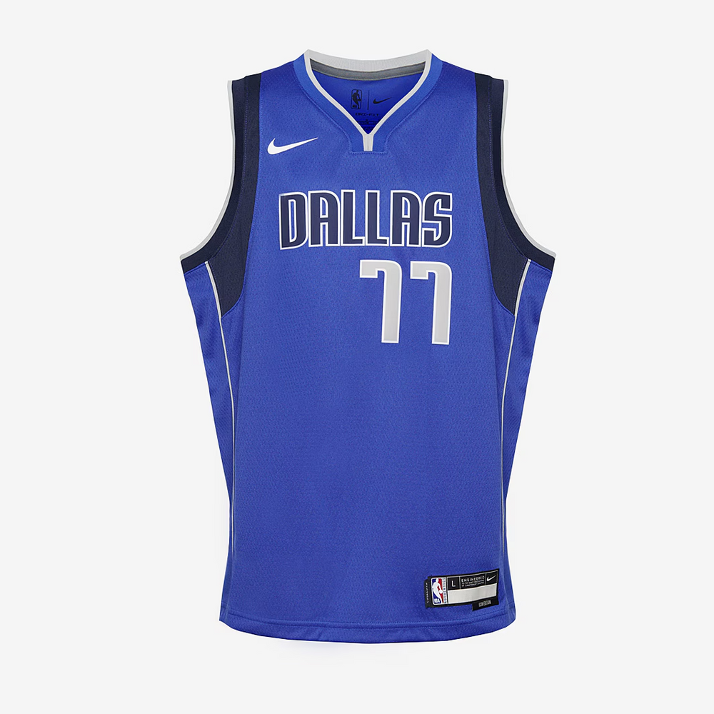 Nike Mens Dallas Mavericks Luca Doncic Basketball Vest Jersey / Blue / RRP £100