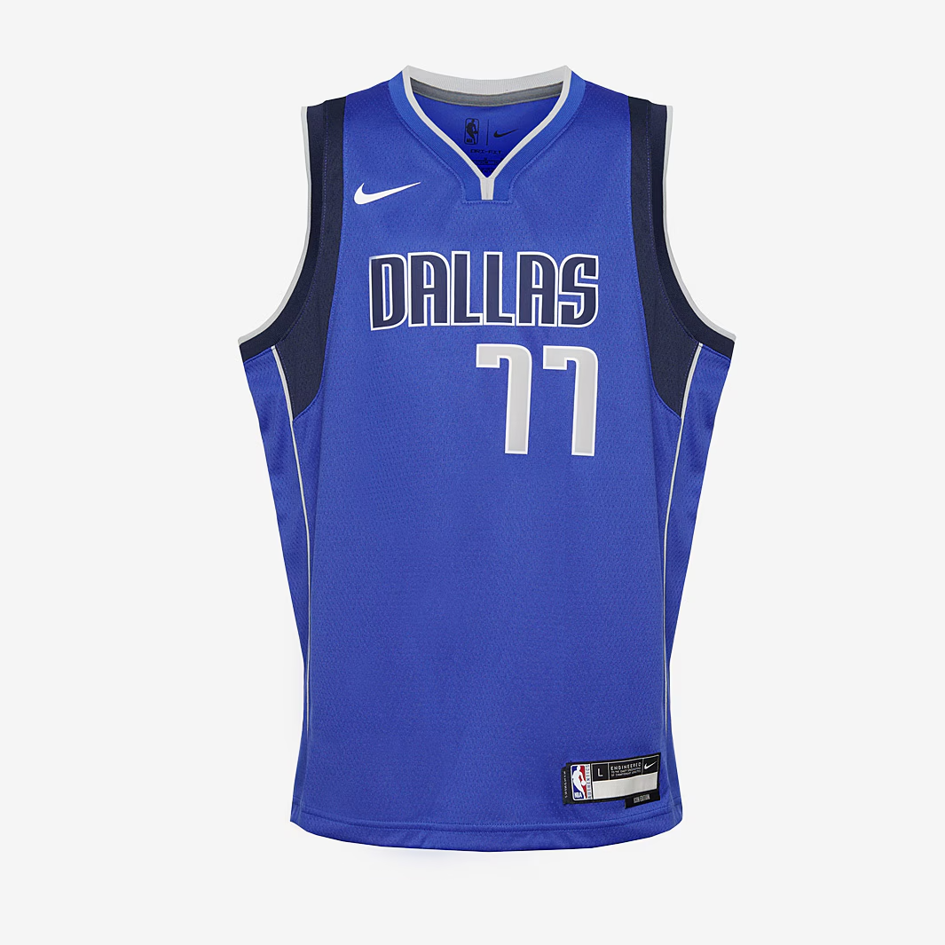 Nike Mens Dallas Mavericks Luca Doncic Basketball Vest Jersey / Blue / RRP £100