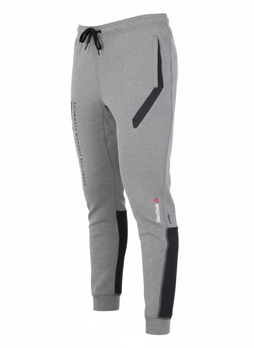 Reebok Mens Tracksuit Bottom Gym Jogger / Grey / RRP £52