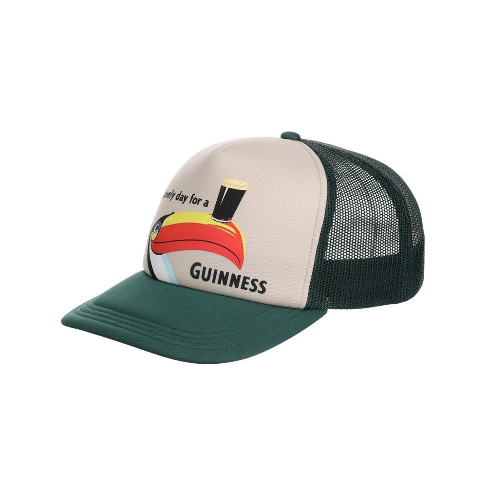 Guinness Adult Lovely Day For A Guinness Trucker Cap / Tan Green / RRP £32