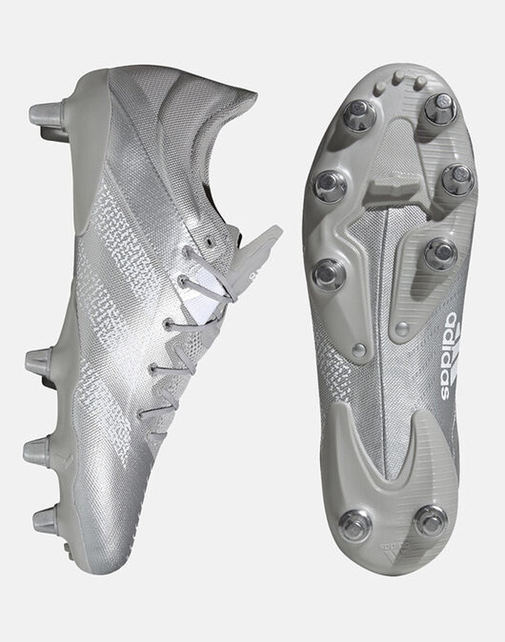 Adidas Unisex Kakari Z.0 (SG) Rugby Boots / Silver White / RRP £170