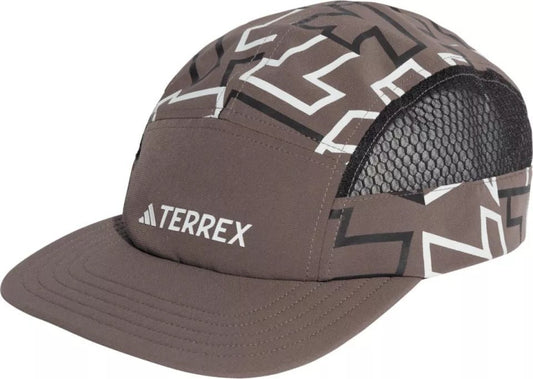 Adidas Adult Terrex 5 Panel Running Cap / Charcoal White Black / RRP £25