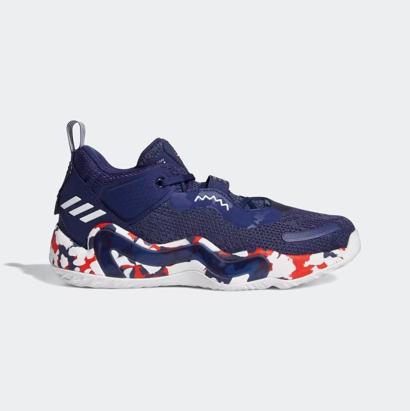 Adidas Mens D.O.N Issue 3 USA Basketball Shoes / Navy White Red / RRP £100