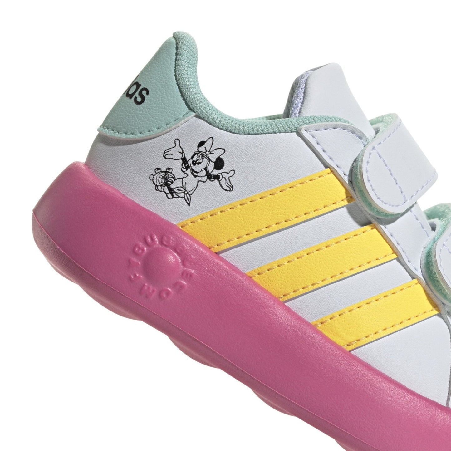 Adidas Kids / GRAND COURT MINNIE CF I Trainer / BNIB / White / RRP £35