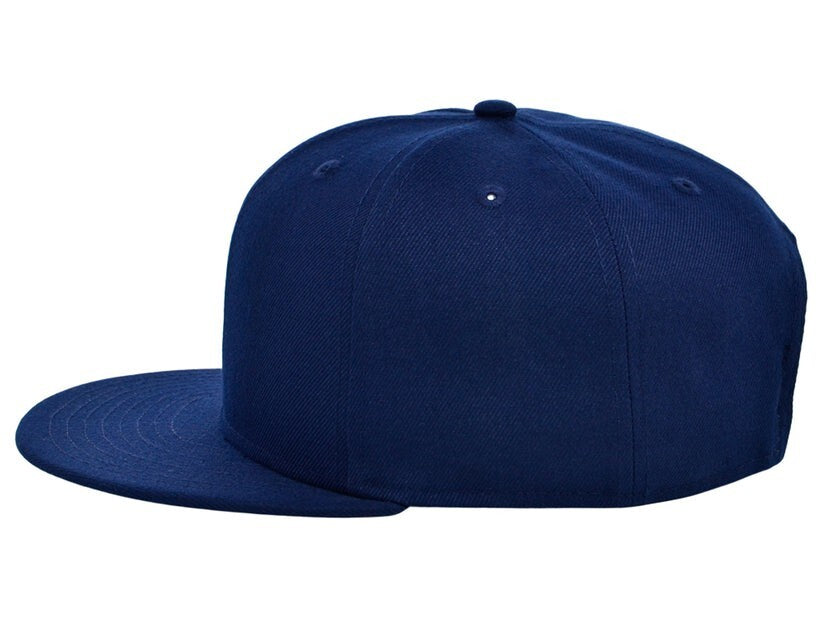 Crowns By Lids Unisex Plain Dime Snapback Hat / Navy / £22