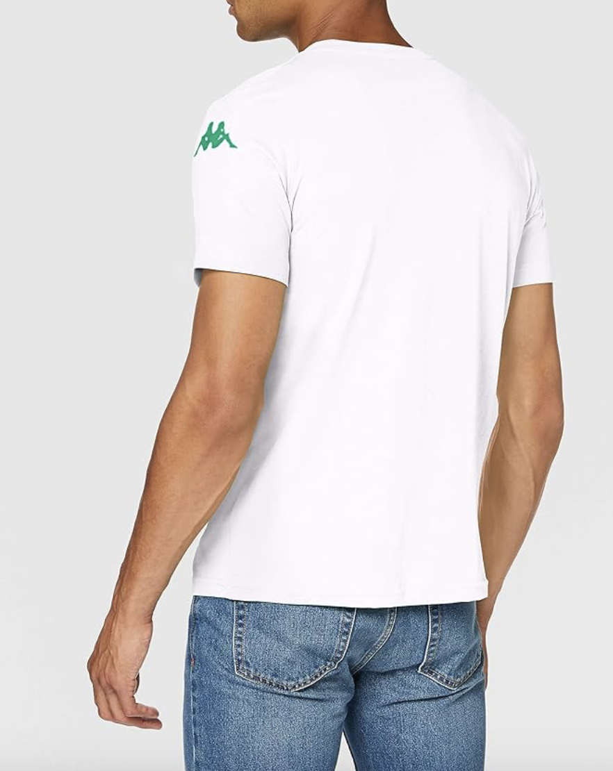 Kappa Mens Shoulder Logo T-Shirt / White Green / RRP £20