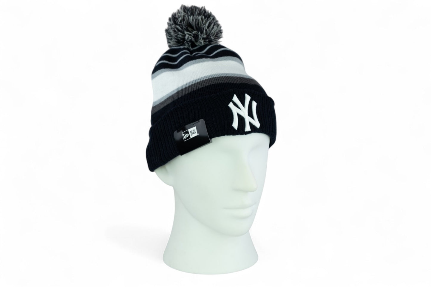New Era New York Yankees Team Stripe Knit Hat / Navy / RRP £28