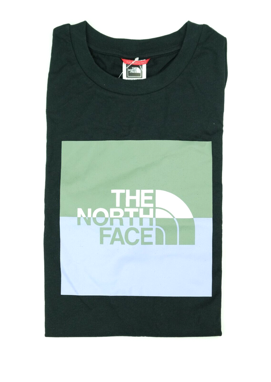 The North Face Kids SS Half Dome T-Shirt / Black Green White / RRP £20