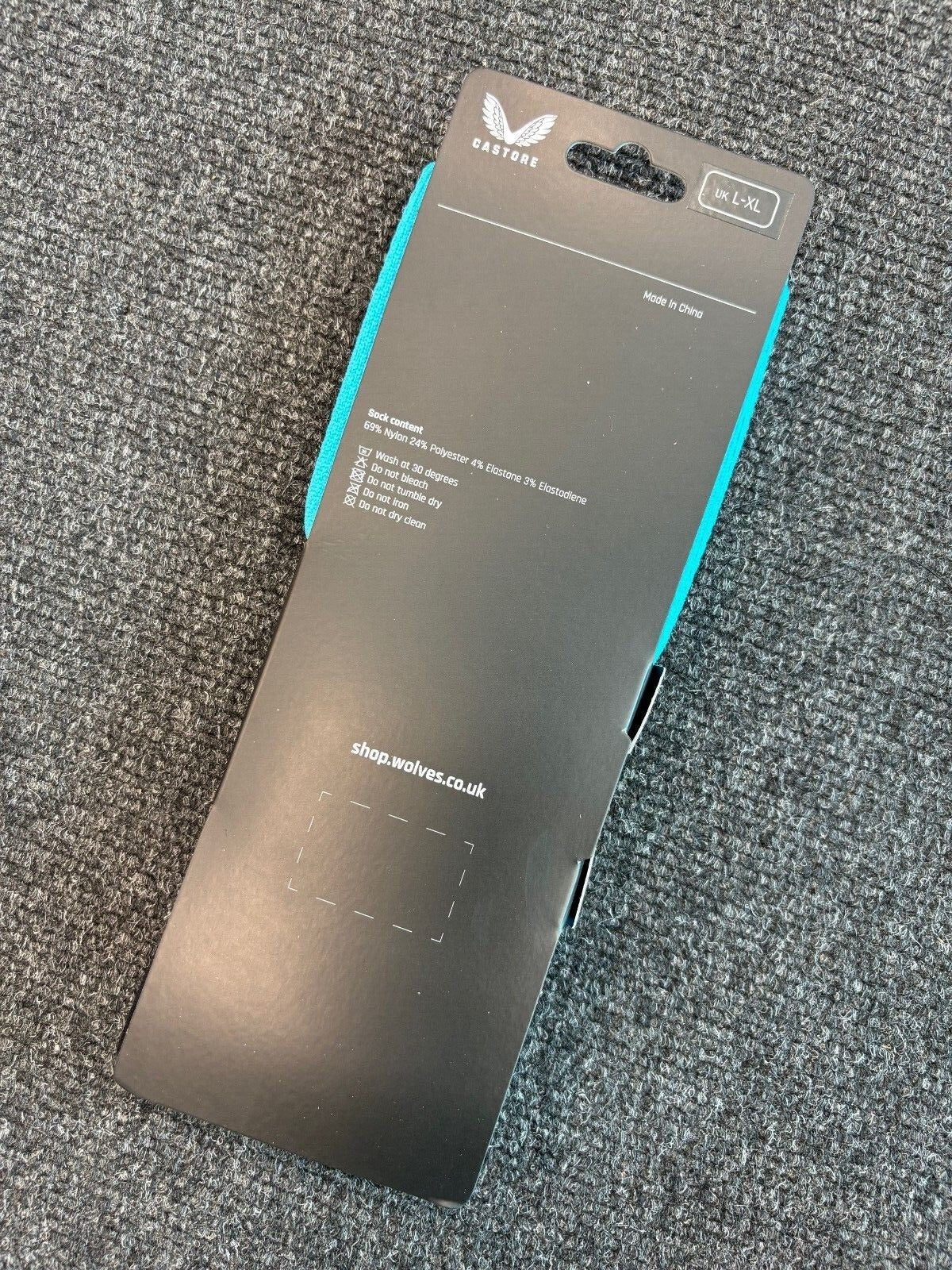 Castore Mens Wolves Pro Player Issue GK Football Socks / Blue / RRP £20