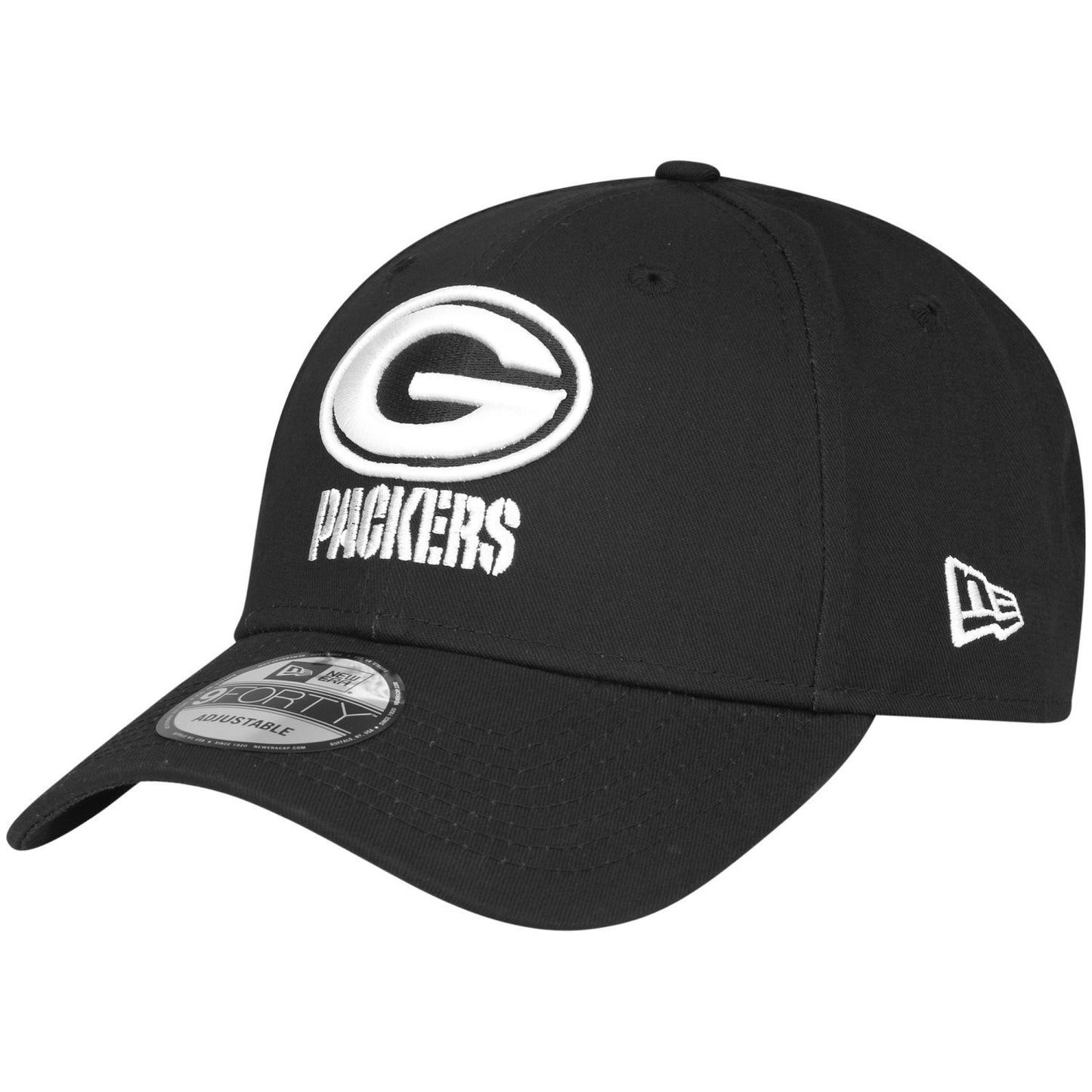 New Era Green Bay Packers NFL 9FORTY Cap / Black White / RRP £24