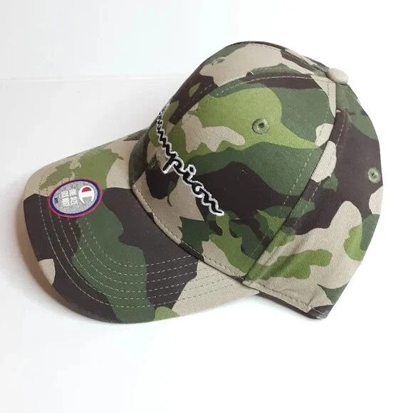 Champion Adult Classic Script Baseball Cap / Camo Black / RRP £24