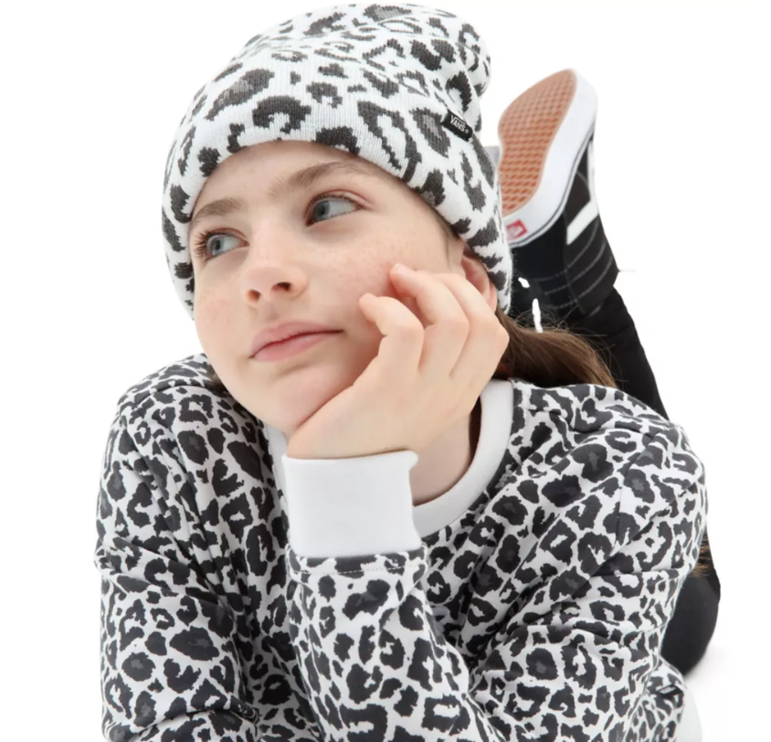 Vans Kids Snow Leopard Beanie / White / RRP £21