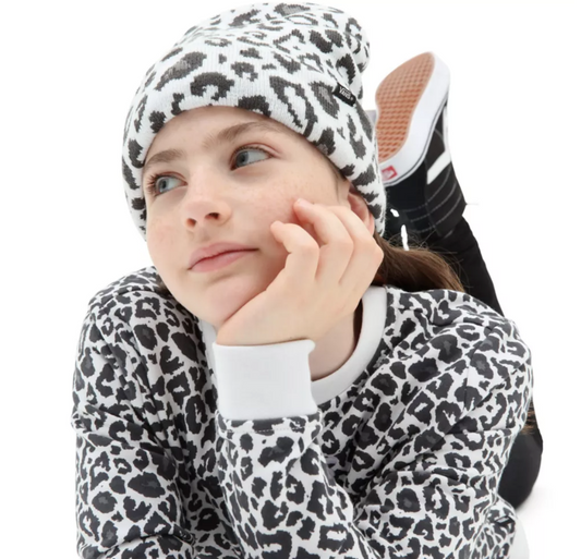 Vans Kids Snow Leopard Beanie / White / RRP £21