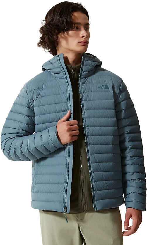 The North Face Men's Stretch Down Hooded Puffer Jacket / Goblin Blue / RRP £260