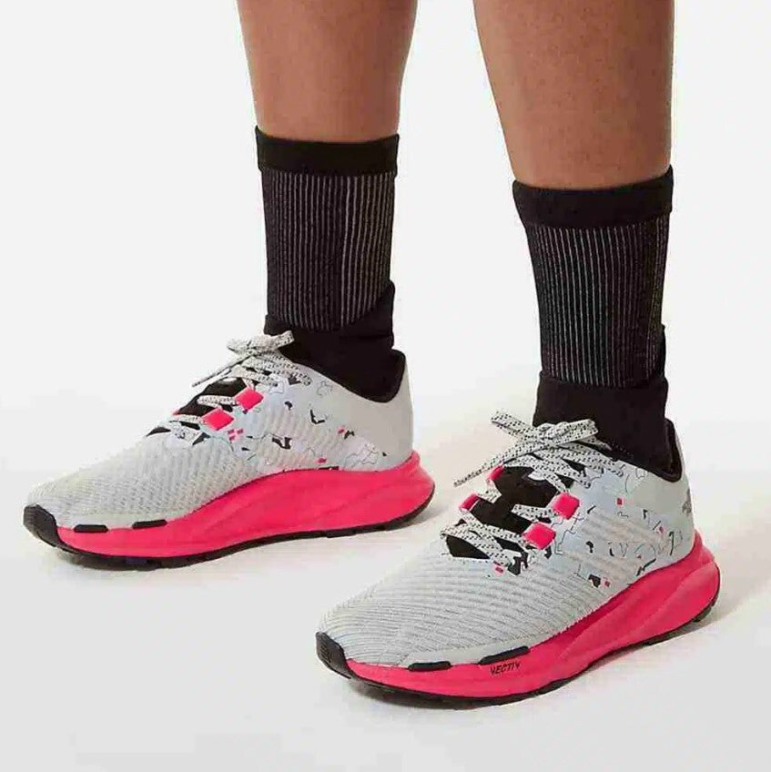 The North Face VECTIV Eminus Shoes - White Trail Marker Print/Brilliant Coral