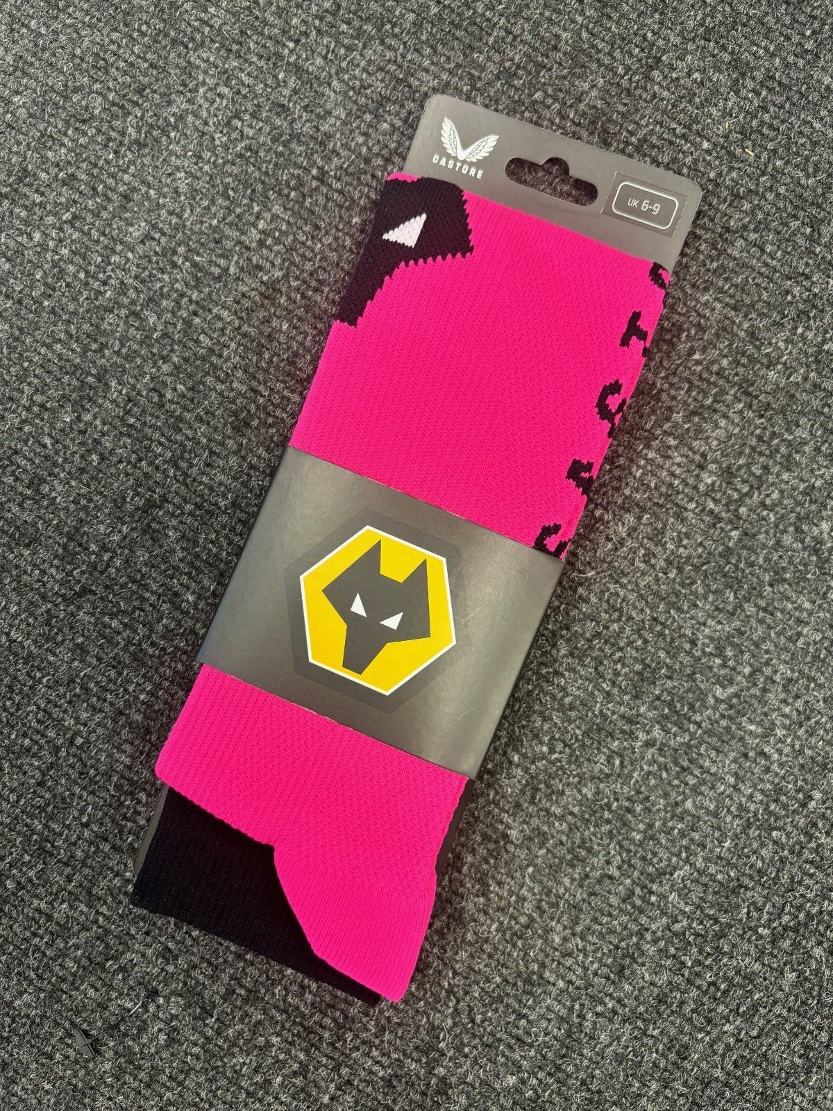 Castore Men's Football Socks / Wolves Player Issue / Pink / RRP £20