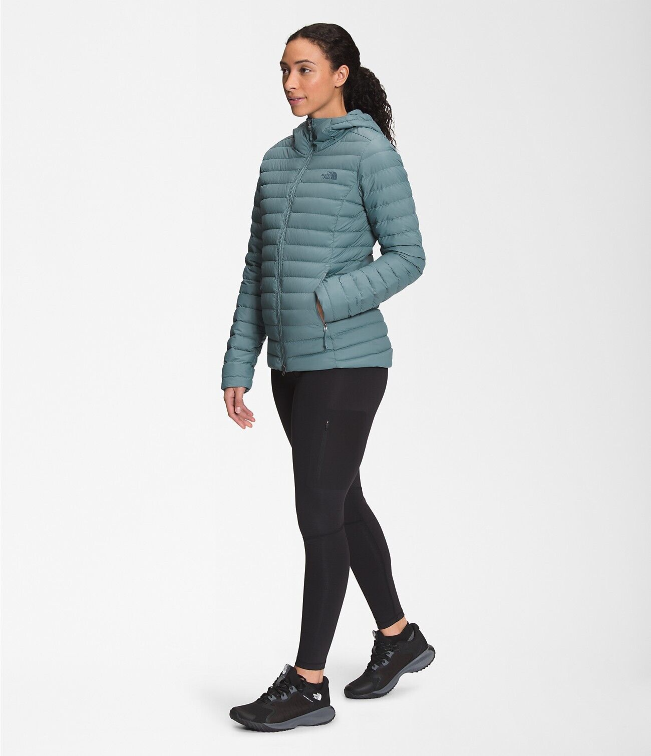 The North Face Women’s Stretch Down Hoodie – Goblin Blue, Non-PFC DWR, 700 Fill