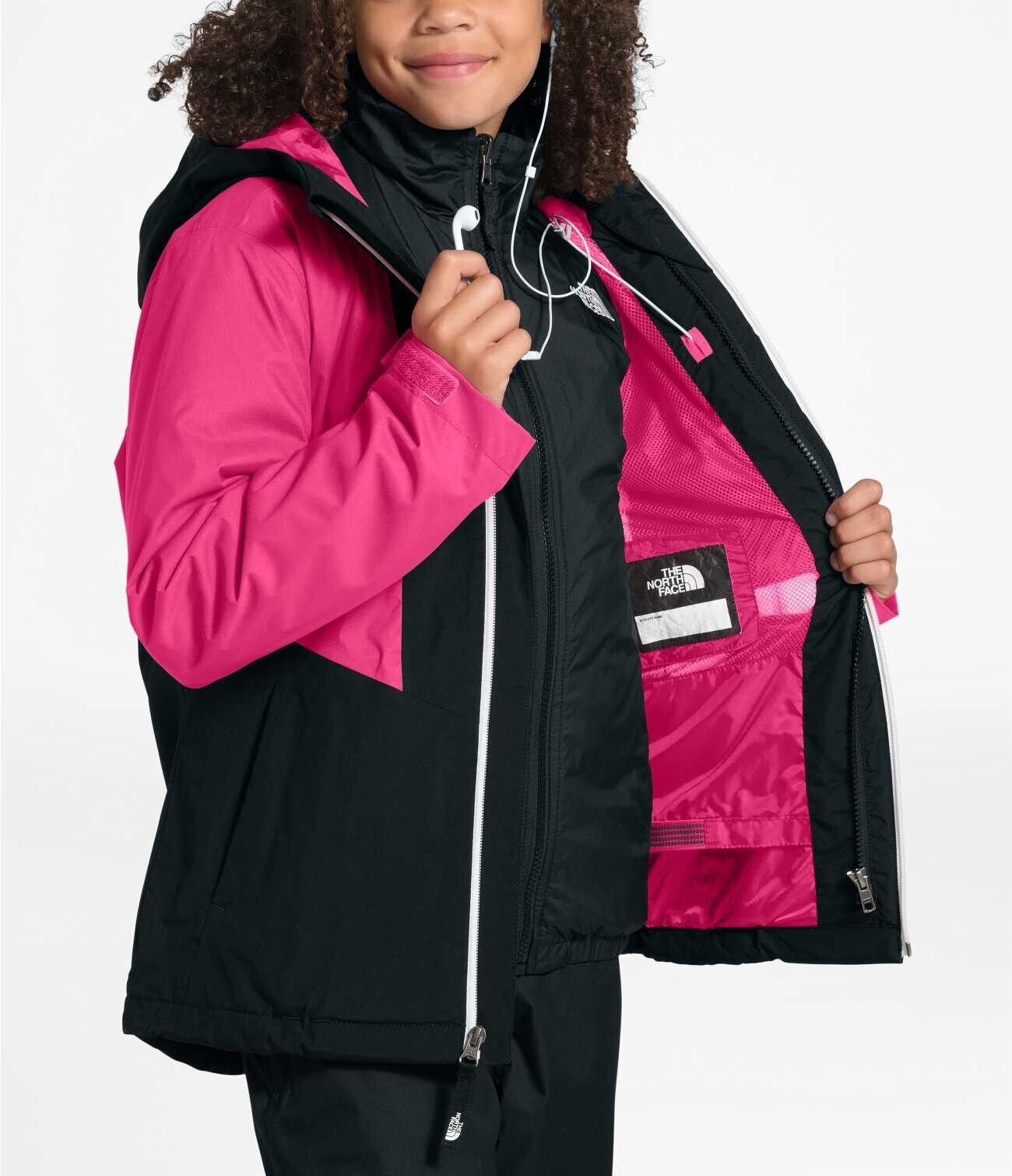 The North Face Girls Clementine Tri Climate Ski Jacket / Pink Black / RRP £180