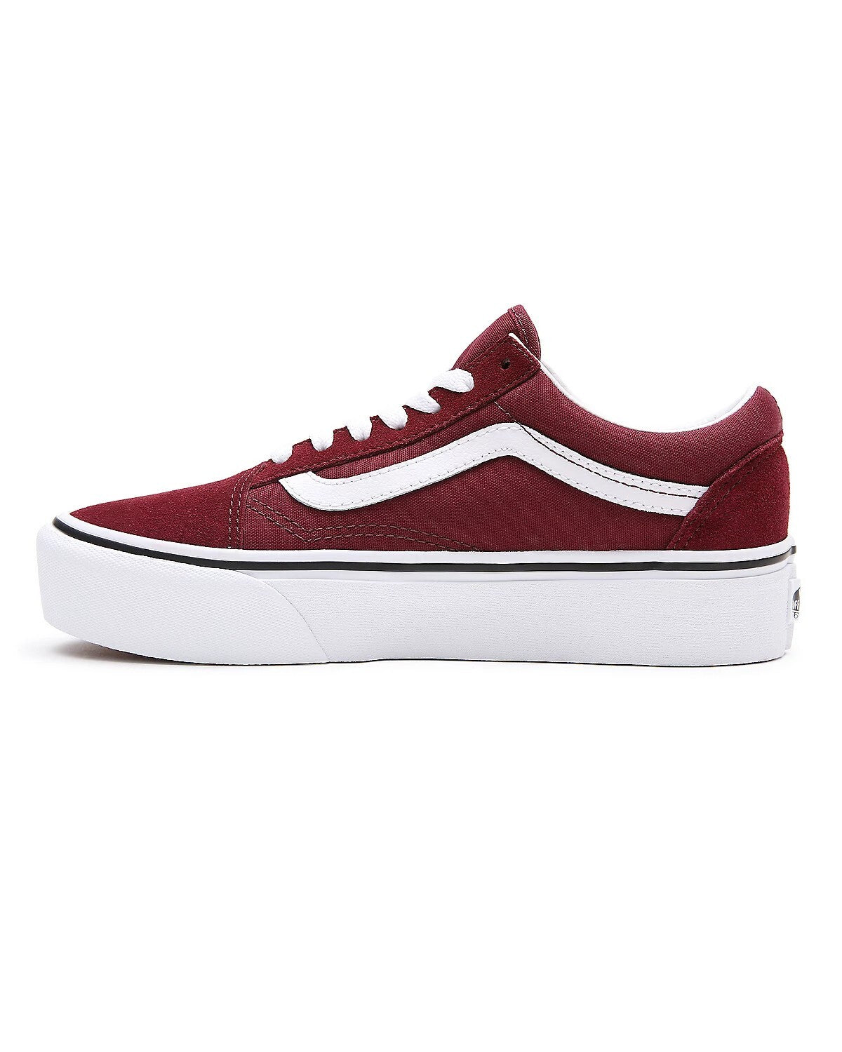 Vans Unisex Old Skool Platform Trainers / Red White / RRP £75
