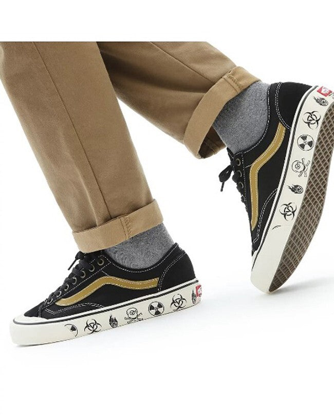 Vans Mens Dark Aloha Style 36 Decon SF Shoes / Black / Antique White / RRP £60