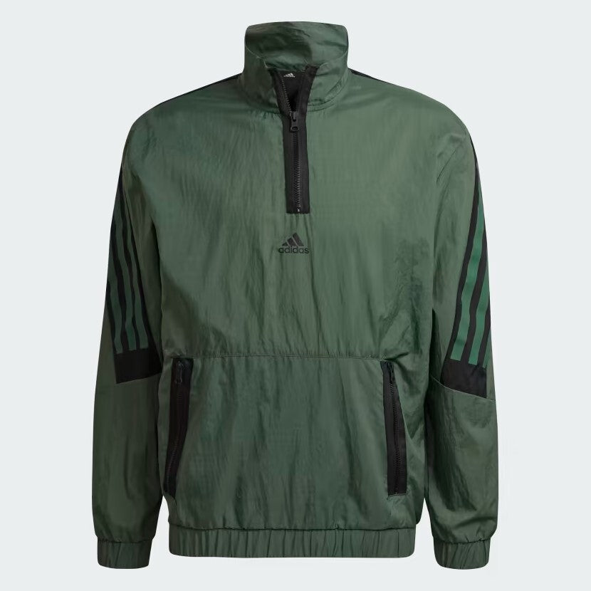 Adidas Mens Future Icon Woven 1/4 Zip Jacket / Green / RRP £50