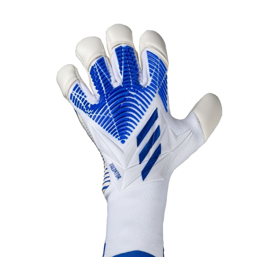 Adidas Predator Edge Hybrid Pro Goalkeeper Gloves / White Blue / RRP £100