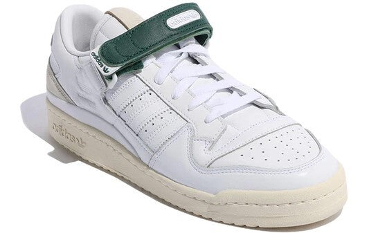 Adidas Mens Forum Low Trainers / White Green Strap / RRP £80