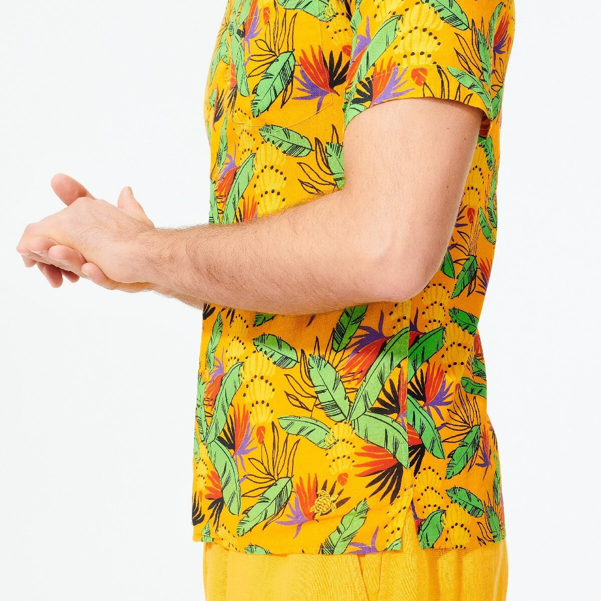 Vilebrequin Short Sleeve Charli Shirt / Floral Yellow / RRP £175