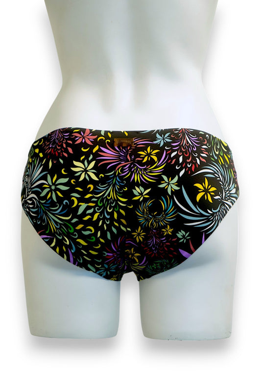 Vilebrequin Bikini Bottom / Womens / Black/Multicolour Plant / RRP £100