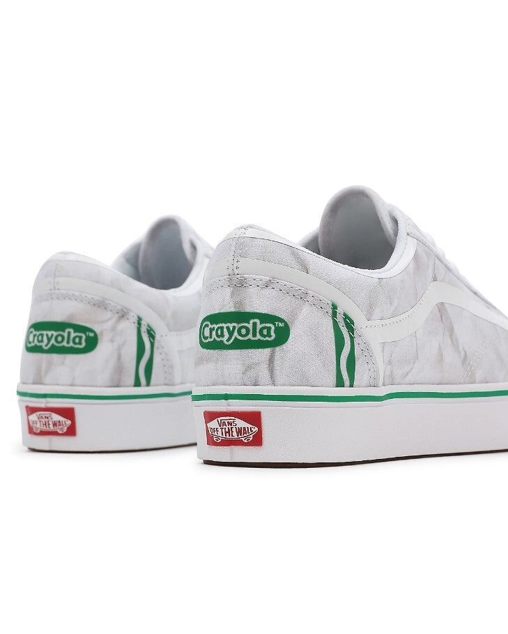 Vans Mens X Crayola ComfyCush Old Skool Shoes / White / RRP £90