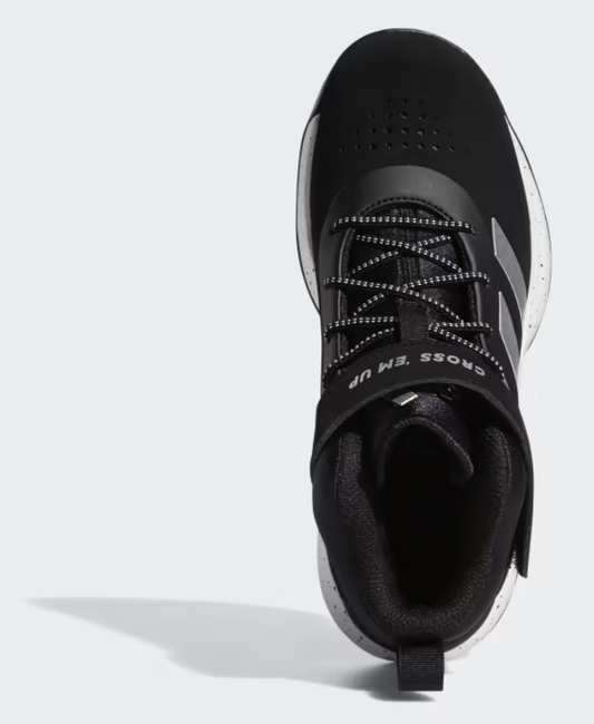 Adidas Kids Cross Em Up 5K Wide Slip-On Basketball Trainers / BNIB / Black