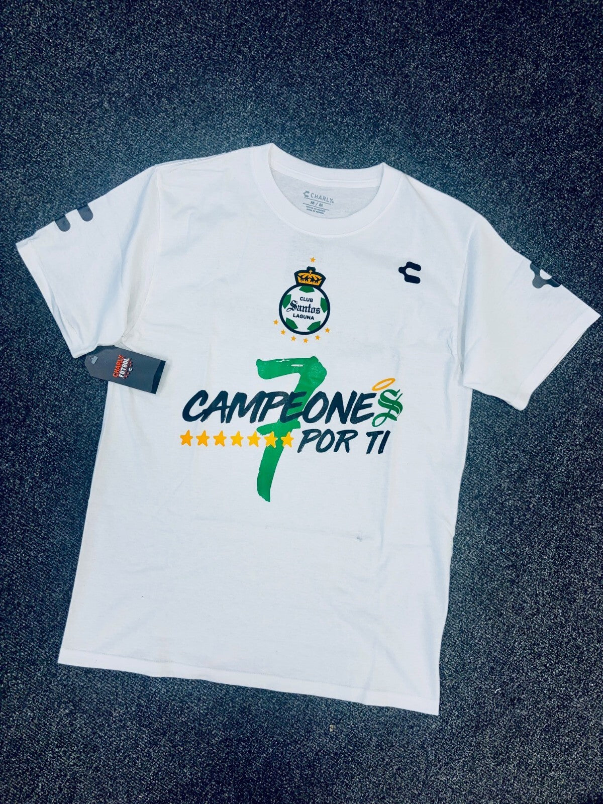 Charly Santos Laguna Football Club Winners T-Shirt / White / RRP £20