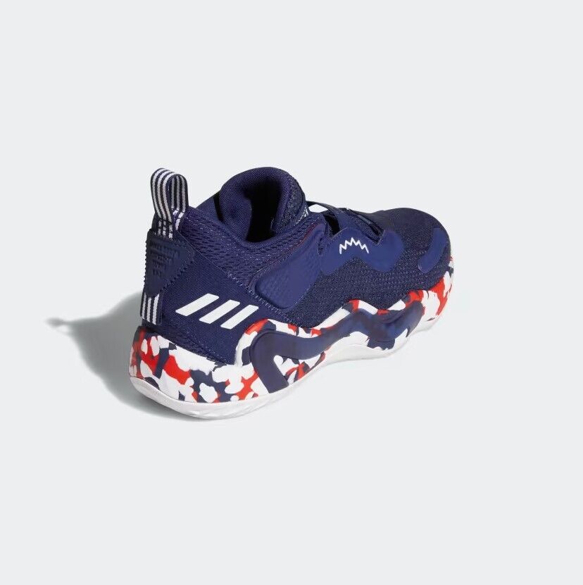 Adidas Mens D.O.N Issue 3 USA Basketball Shoes / Navy White Red / RRP £100