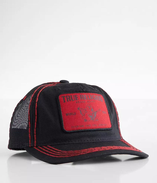 True Religion Adult True Religion Concert Patch Trucker Hat /Black Red/ RRP £45